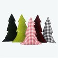 Youngs Fabric Christmas Tree Holiday Decor, Assorted Color - 5 Piece 91523